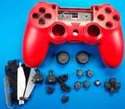 Корпус джойстика PS4 Dualshock 4 JDM-050, JDM-055 в сборе (Красный) (Оригинал)