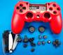 Корпус джойстика PS4 Dualshock 4 JDM-040 в сборе (Красный) (Оригинал)