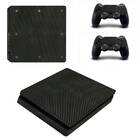 PS4 Slim виниловая наклейка Carbon (Premium) Black