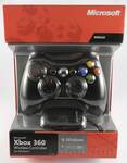 Джойстик - геймпад Xbox 360 Controller беспроводной + ресивер для ПК (Оригинал) (Чёрный)