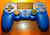 PS4 cиликоновые накладки на стики dualshock 4 (Black-Light blue) (2шт)